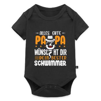 All the best dad wishes you your best swimmer - Baby Premium short-sleeve bodysuit - black - Front
