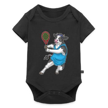 Sports de tennis de tennis pour vaches - Body à manches courtes Premium Bébé - noir - Devant