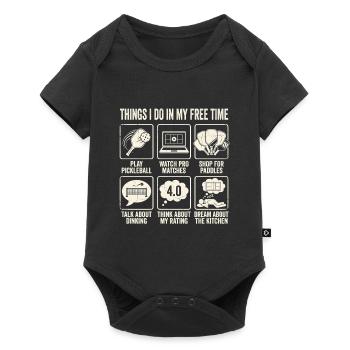Things I Do In My Free Time Pickleball - Baby Premium short-sleeve bodysuit - black - Front