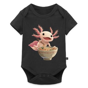 Nouilles ramen aux axolotls - Body à manches courtes Premium Bébé - noir - Devant