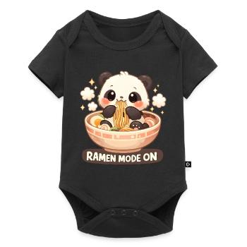 Ramen Panda Mode Activé - Body à manches courtes Premium Bébé - noir - Devant