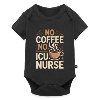 Infirmière en soins intensifs sans café sans soins aigus Amoureuse du café - Body à manches courtes Premium Bébé - noir - Devant