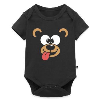 Monkey | Déguisement de carnaval en costume de grand visage - Body à manches courtes Premium Bébé - noir - Devant