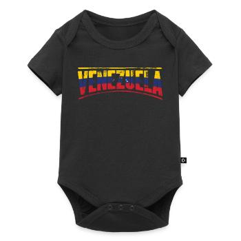 Venezuela in Tricolor Font - Baby Premium short-sleeve bodysuit - black - Front