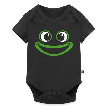 Grenouille | Déguisement de carnaval en costume de grand visage - Body à manches courtes Premium Bébé - noir - Devant