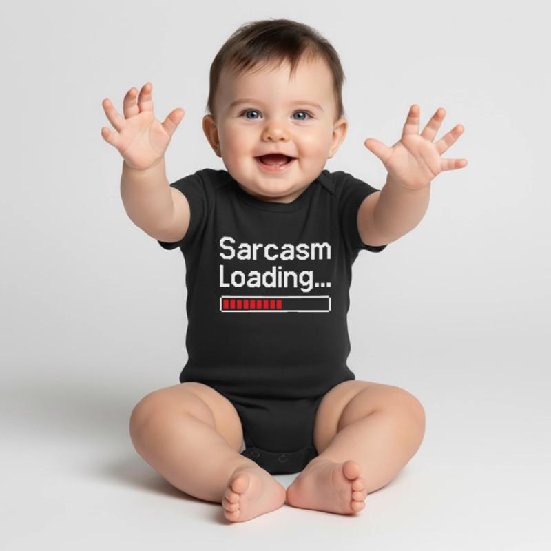 Sarcasm Loading Status Baby Premium short-sleeve bodysuit