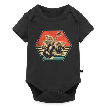 Ukulélé hawaïen ukulélé rétro vintage - Body à manches courtes Premium Bébé - noir - Devant