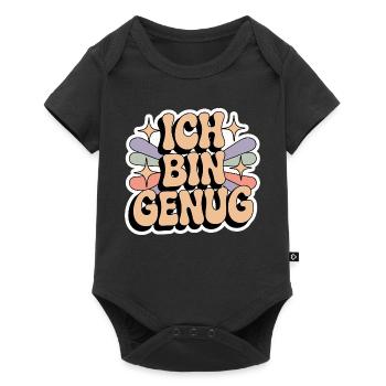 Ich bin genug – Retro Statement - Baby Premium Kurzarmbody - Schwarz - Vorne