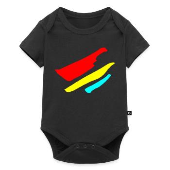 Bandes - Motif de drapeau VECTOR - Body à manches courtes Premium Bébé - noir - Devant