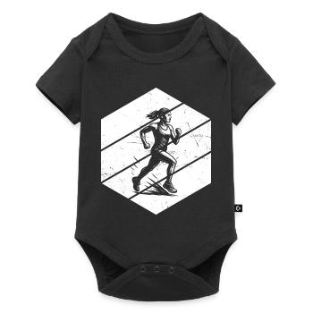 Running Fokus pur - Baby Premium Kurzarmbody - Schwarz - Vorne