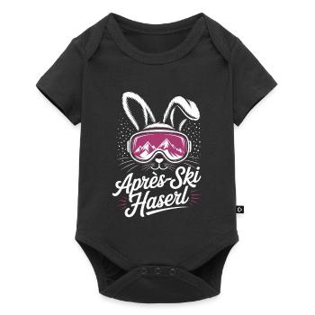 Après-ski bunny hut fun Skier ski bunny - Body à manches courtes Premium Bébé - noir - Devant