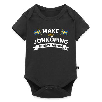 Jönköping City Crest Flag - Baby Premium short-sleeve bodysuit - black - Front