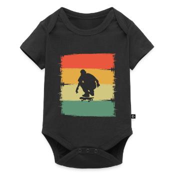 Skater Skateboard Skating - Body à manches courtes Premium Bébé - noir - Devant