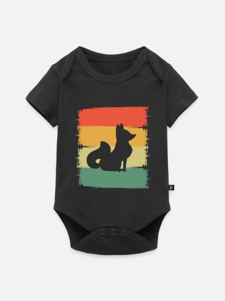 Fuchs - Baby Premium Kurzarmbody - Schwarz