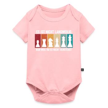 Retro Schach Figuren – Vintage Chess Design - Baby Premium Kurzarmbody - Rosa - Vorne