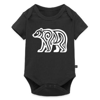 Just a White Bear #1 / JustN-imal - Baby Premium short-sleeve bodysuit - black - Front