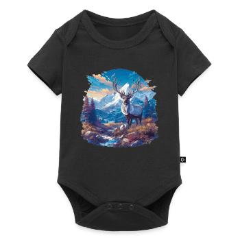 Reindeer Reindeer - Baby Premium short-sleeve bodysuit - black - Front