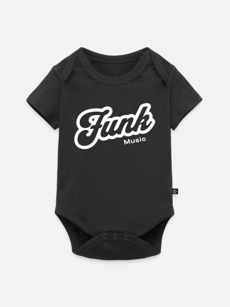 Funk Music Retro Script Logo - Baby Premium Kurzarmbody - Schwarz
