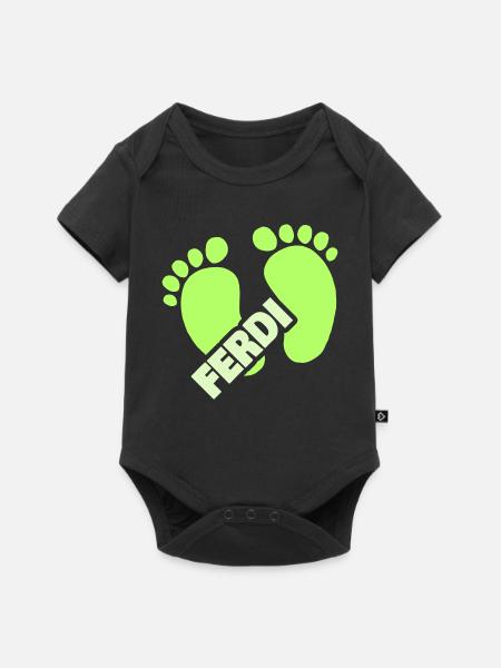 Geburt Ferdi - Baby Premium Kurzarmbody - Schwarz