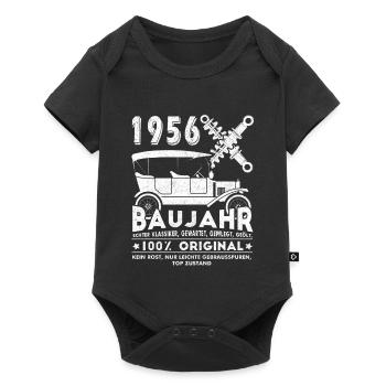 1956 Year of birth - Baby Premium short-sleeve bodysuit - black - Front