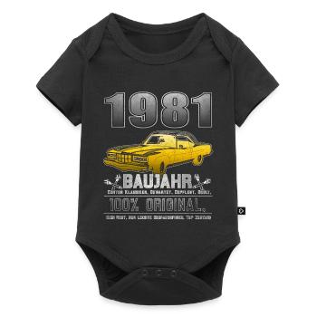 1981 Vintage Vintage Birthday Retro Gift - Baby Premium short-sleeve bodysuit - black - Front