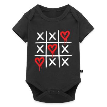 Graffiti Hearts – Dripping Love Street Art - Baby Premium short-sleeve bodysuit - black - Front
