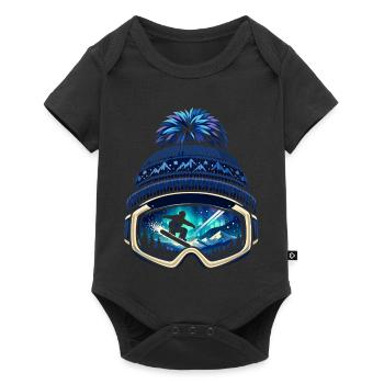 Cute Apres Ski Sayings Funny Skier Gift - Baby Premium short-sleeve bodysuit - black - Front