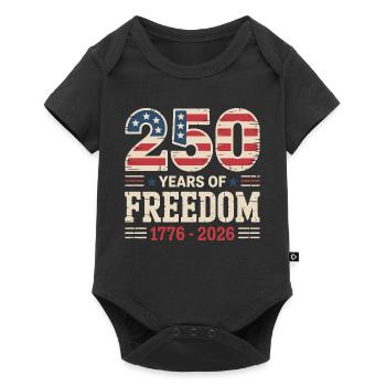 250 ans de conception de l’indépendance de la liberté américaine - Body à manches courtes Premium Bébé - noir - Devant