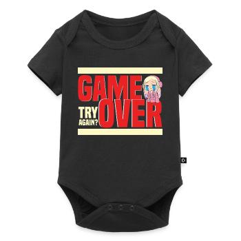 Un humour rétro de game over encore ? - Body à manches courtes Premium Bébé - noir - Devant