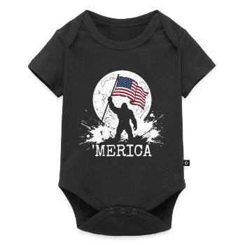 America Bigfoot Moon Funny Bigfoot for Men z - Baby Premium short-sleeve bodysuit - black - Front