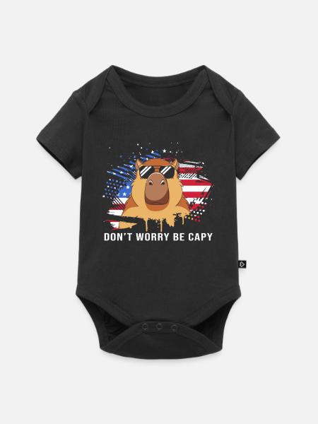 Capybara - Baby Premium Kurzarmbody - Schwarz