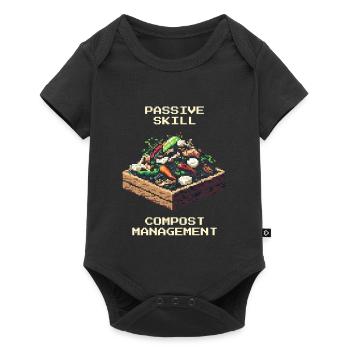 Kompost-Management | Kompostieren & Garten - Baby Premium Kurzarmbody - Schwarz - Vorne