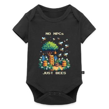No NPCs, only bees | Beekeeping & Honey - Baby Premium short-sleeve bodysuit - black - Front