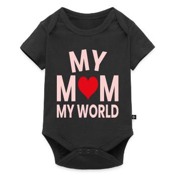 My mother my world - Baby Premium short-sleeve bodysuit - black - Front