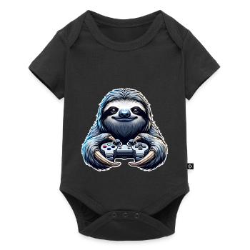 Gaming Sloth - Baby Premium short-sleeve bodysuit - black - Front
