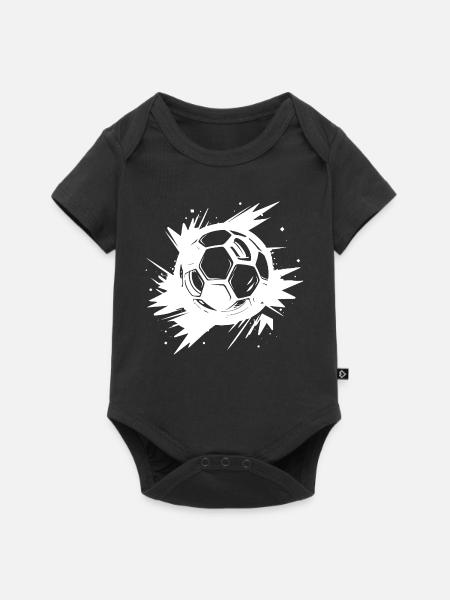 Fußball Streetart - Baby Premium Kurzarmbody - Schwarz