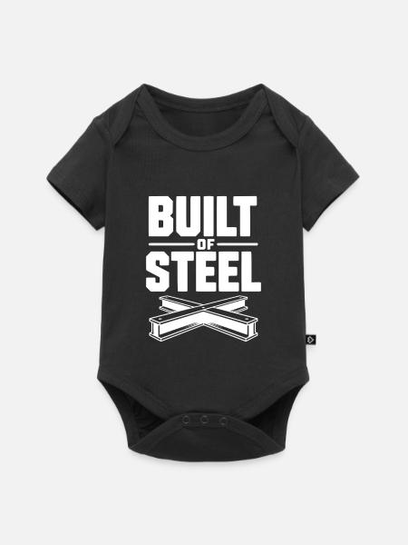 Aus Stahl gebaut - Baby Premium Kurzarmbody - Schwarz