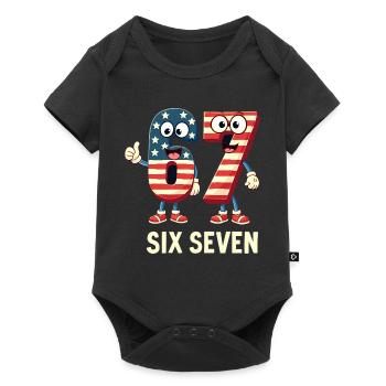US Flag 67 Memes Six Seven - Baby Premium short-sleeve bodysuit - black - Front