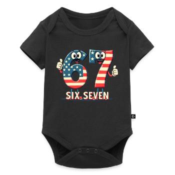US Flag 67 Memes Six Seven - Baby Premium short-sleeve bodysuit - black - Front