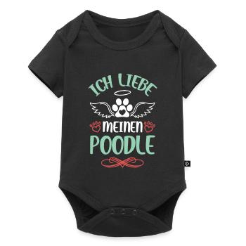 Ich liebe meinen Poodle - Baby Premium Kurzarmbody - Schwarz - Vorne