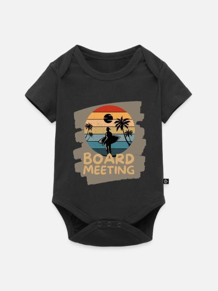 Surfing Board Meeting - Baby Premium Kurzarmbody - Schwarz