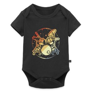 Drumset Vintage Look - Baby Premium short-sleeve bodysuit - black - Front