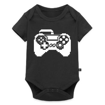 Game Controller Pixel Graphics - Baby Premium short-sleeve bodysuit - black - Front
