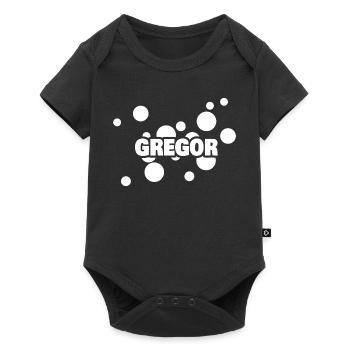 First name Gregor - Baby Premium short-sleeve bodysuit - black - Front