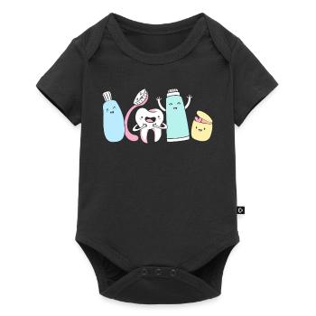 Dentiste réceptionniste - Body à manches courtes Premium Bébé - noir - Devant