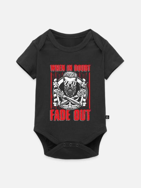 Schädel Fade Out Graphic - Baby Premium Kurzarmbody - Schwarz