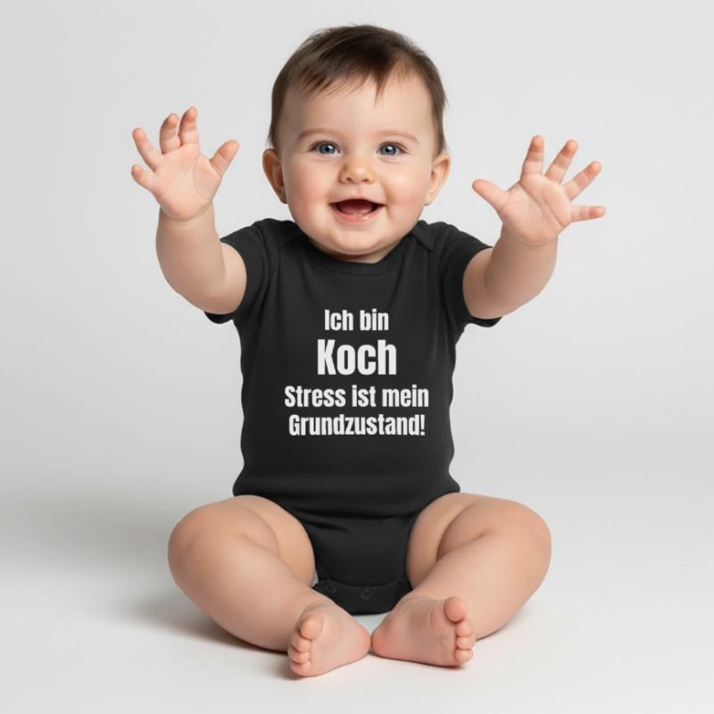 Chef Stress Basic Condition Baby Premium short-sleeve bodysuit