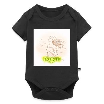 Freiheit im Wind - Baby Premium Kurzarmbody - Schwarz - Vorne