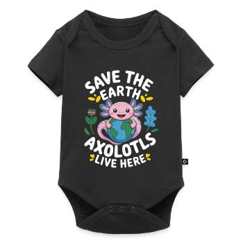 Axolotl Save The Earth - Baby Premium short-sleeve bodysuit - black - Front