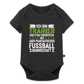 Je suis l’entraîneur d’une équipe de football folle - Body à manches courtes Premium Bébé - noir - Devant